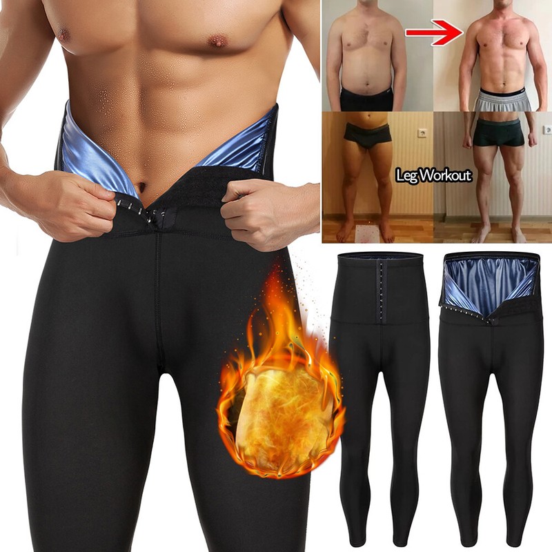Men's Sauna Sweat Pants Slimming Body Shaper For Weight Loss Hot Thermo Leggings