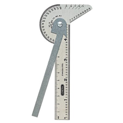 General Tools Pocket-Sized 6-In-1 Multi Use Ruler & Gauge 16ME w/ 4-Inch Ruler
