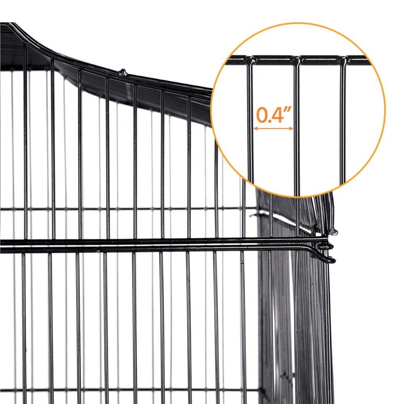 64" Jaulas Para P&aacute;jaros Grande De Metal Con Ruedas Superior Abierta En Oferta US