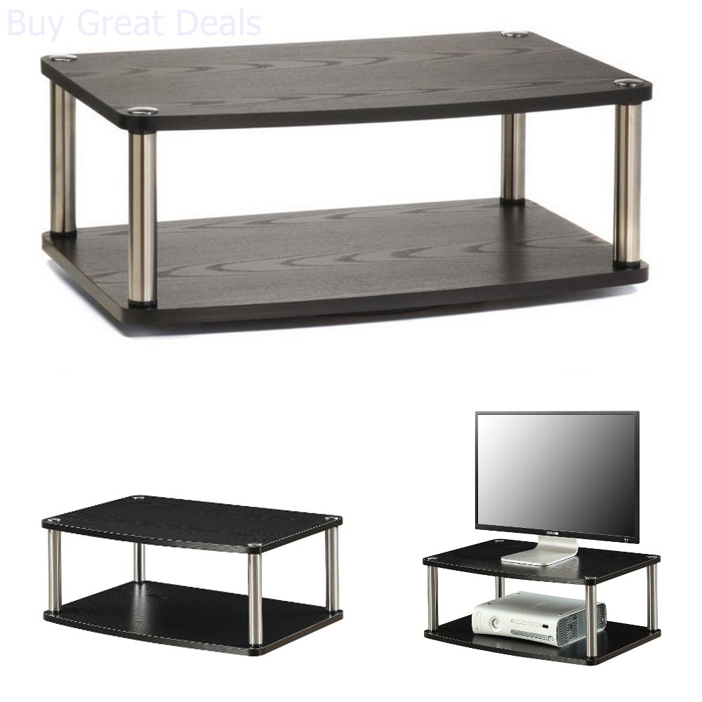 Table Media Flat Lower Shelf Dvd Player Entertain Furniture Home