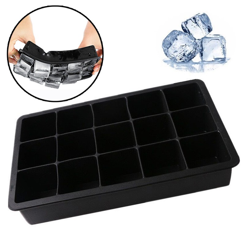 4 x Eiswürfelform aus Silikon XXL Jumbowürfel Eis-Maker Riesenwürfel Silikonform