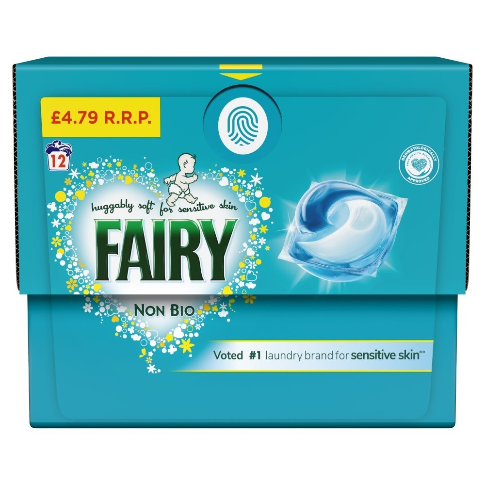 Fairy Non Bio Pods Pack of 5 x 12 wash
