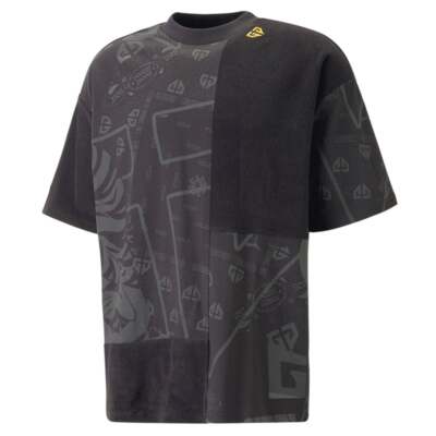 

Puma Gen.G Esports Graphic Mock Neck Футболка с коротким рукавом Мужские черные повседневные топы, Черный, Puma Gen.G Esports Graphic Mock Neck Short Sleeve T-Shirt