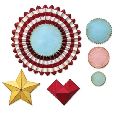 Tim Holtz Sizzix Thinlits Die ~ VAULT ROSETTES ~ 666567