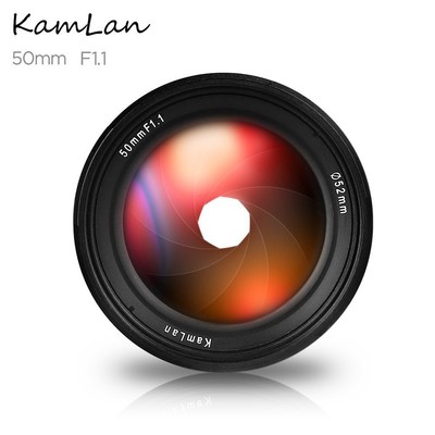 Kamlan 50mm F1.1 APS-C Large Aperture Manual Focus Lens for Canon EOS-M Mount
