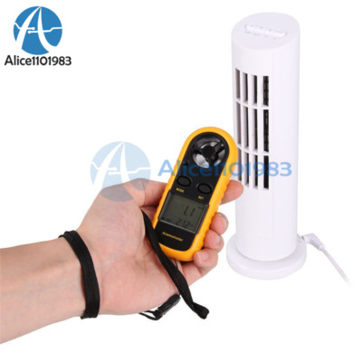 Digital NTC Thermometer Mini LCD Wind Speed Gauge Air Velocity Meter Anemometer