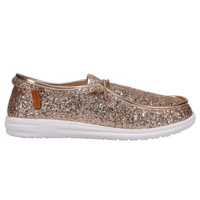 

Corkys Kayak Glitter Slip On Boat Женские кроссовки Размер 10 M Повседневная обувь 51-012, Золотой, Corkys Kayak Glitter Slip On Boat