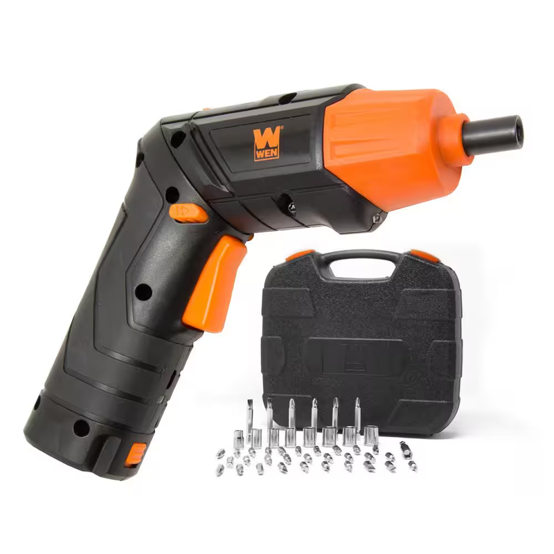 WEN Electric Screwdriver Cordless Screwdriver 4V Lithium Ion Screwdriver Kit