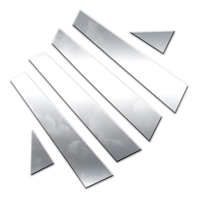 Auto Reflections Stainless Pillar Post Covers fit for 2018-2022 Audi S4 [6pc]