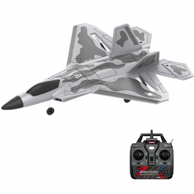 2 Batteries F22 Fighter Plane Mode 1 Transmitter 4Ch 3D/6G Gyro Rc Radio Control