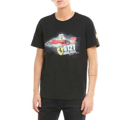 

Мужские черные повседневные топы Puma Ferrari Race Graphic с круглым вырезом и коротким рукавом, Черный, Puma Ferrari Race Graphic Crew Neck Short Sleeve T-Shirt