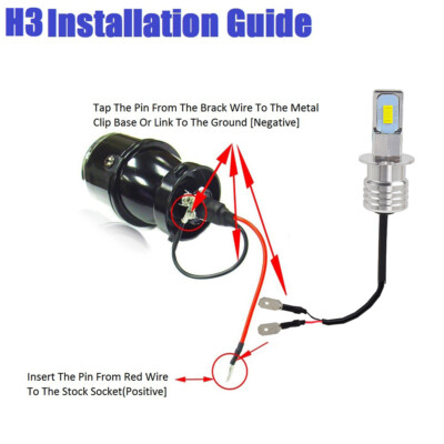 BEVINSEE 2x H3 LED Fog Light Bulbs For Toyota Supra 1986-1998 6000K Bright White