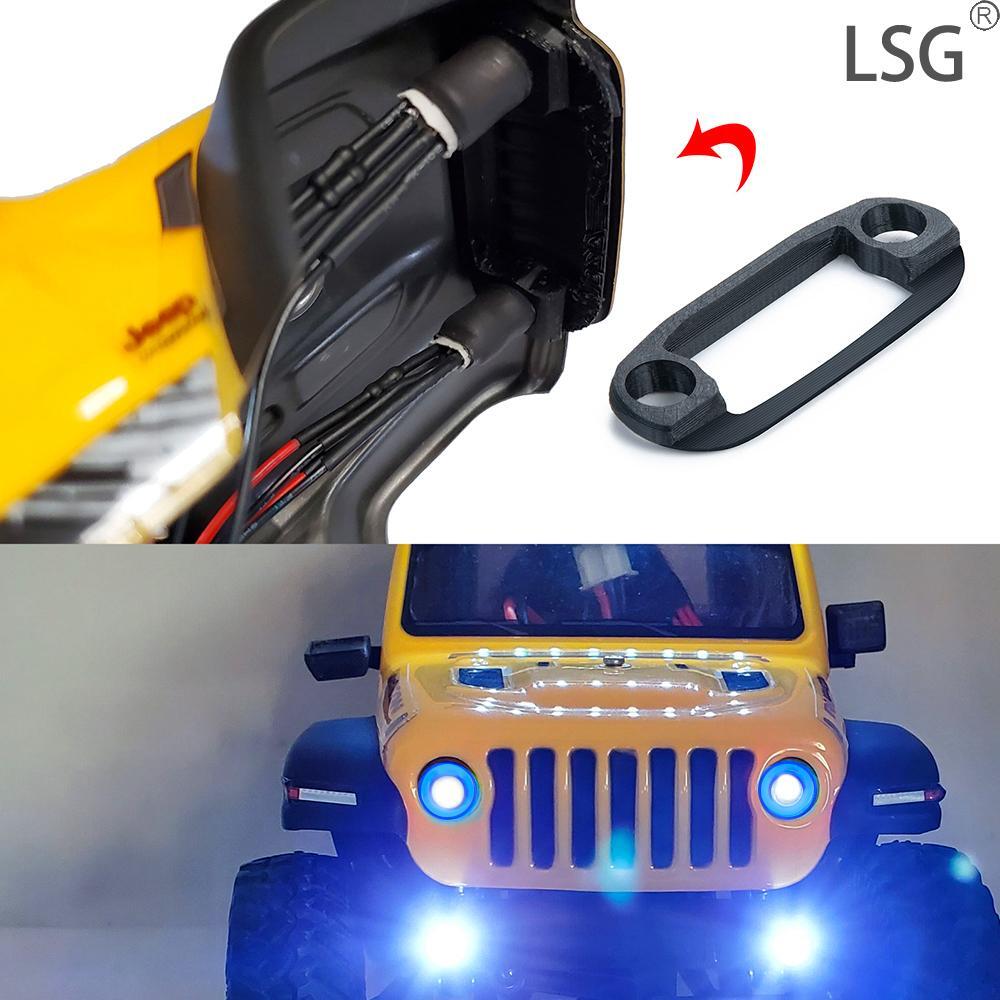 For RC 1:24 Axial SCX24 AXI00002 JLU Front LED Lights Lamp Headlight Upgrade Car