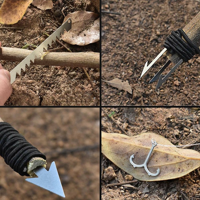 Camping Survival MultiTools Card Wilderness Survival Gear Kit for Hiking eBay