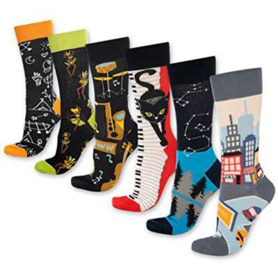 Bambooven Men & Women Fun Dress Socks – (6 Pairs)