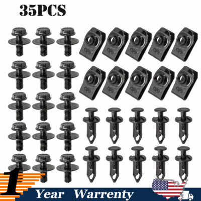 35PCS  Mazda двигатель Under Крышка Splash Защита Guard M6 болты и U-nut клипсы