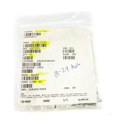 Molex U1747540 6-Pin Socket Contact Built Kit 18-24 AWG 54469259