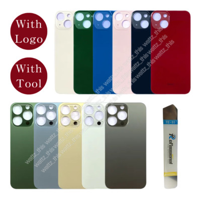 Back Glass Replacement Cover For iPhone 14 13 12 11 Pro Max XR XS SE 8 Big Hole