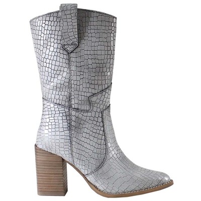 

Женские серебряные классические ботинки Diba True Trudy Moody Crocodile Pull On 59726-100, Серебряный, Diba True Trudy Moody Crocodile Pull On