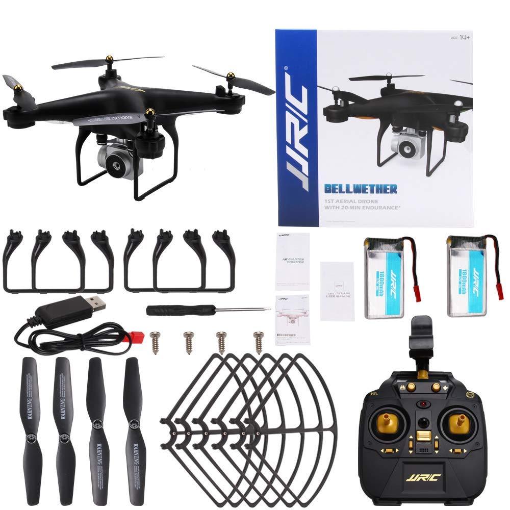 JJRC H68 RC Drone with Camera BLACK 2Batteries(20mins) with Removable 720 CAMERA