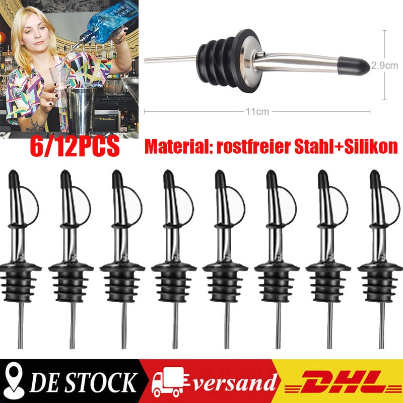 FlaschenausgieÃEr SchnapsausgieÃEr Dosierer Ausschenker 6/12er  Edelstahl De  ` 