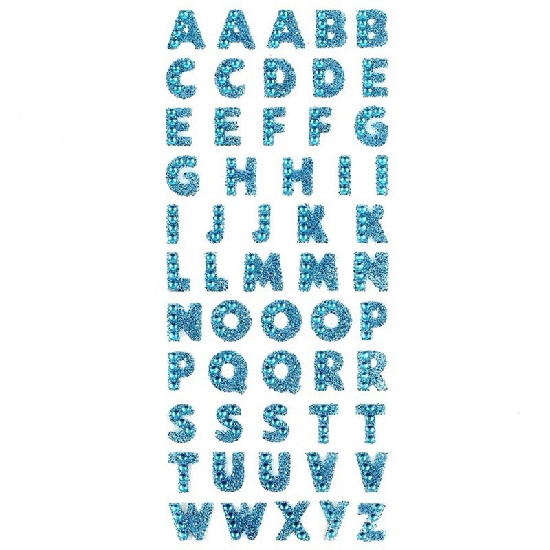 Glitter Crystals Alphabet Letter Home Stickers Self Adhesive DIY Car