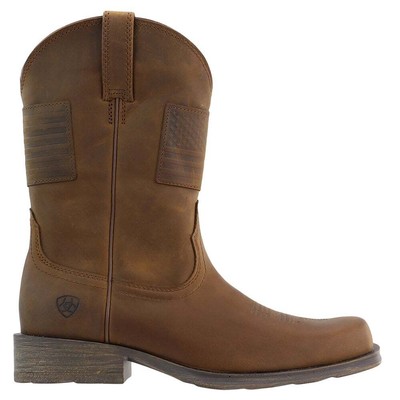 

Мужские коричневые повседневные ботинки Ariat Rambler Patriotic Square Toe Cowboy 10029692, Коричневый, Ariat Rambler Patriotic Square Toe Cowboy