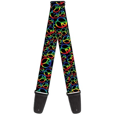 - Peace Heart Black/rainbow Ombre, 2" Wide...