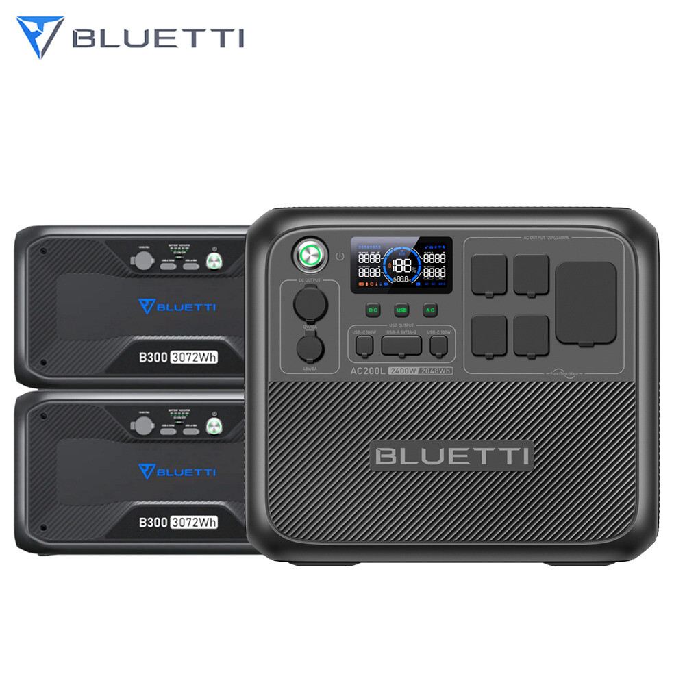 BLUETTI AC200L 2400W 2048Wh Portable Power Station +Optional Solar/Battery Kit