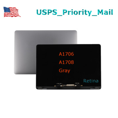 For Apple MacBook Pro Retina A1706 A1708 13.3'' LCD Screen Display Gray Assembly