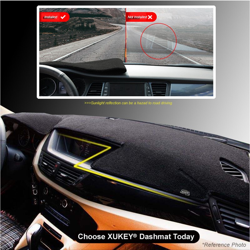 Car Dash Cover Mat Dashboard Pad Black Carpet for Hyundai Sonata 2010 - 2014