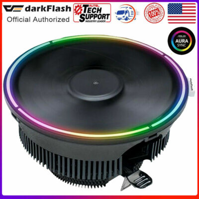 Top-Flow PC Air CPU Cooler Heatsink Gaming RGB Cooling Fan 125mm for Intel & AMD
