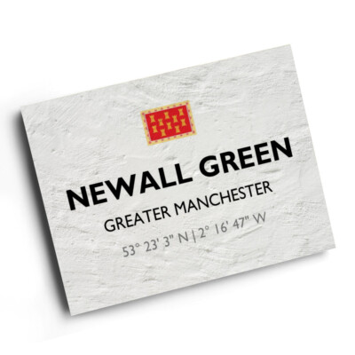 A3 PRINT - Newall Green, Greater Manchester - Lat/Long SJ8187