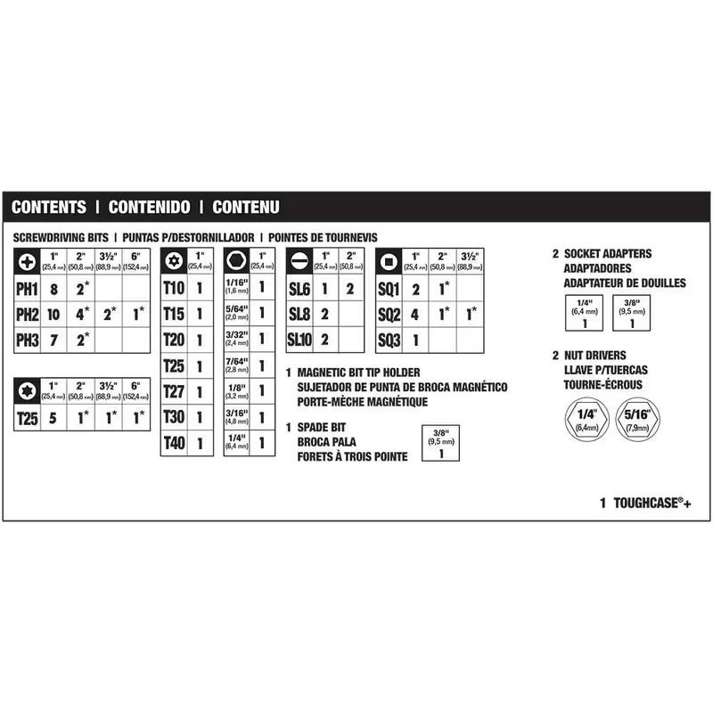 MAXFIT ULTRA Steel Screwdriving Bit Set (81-Piece)