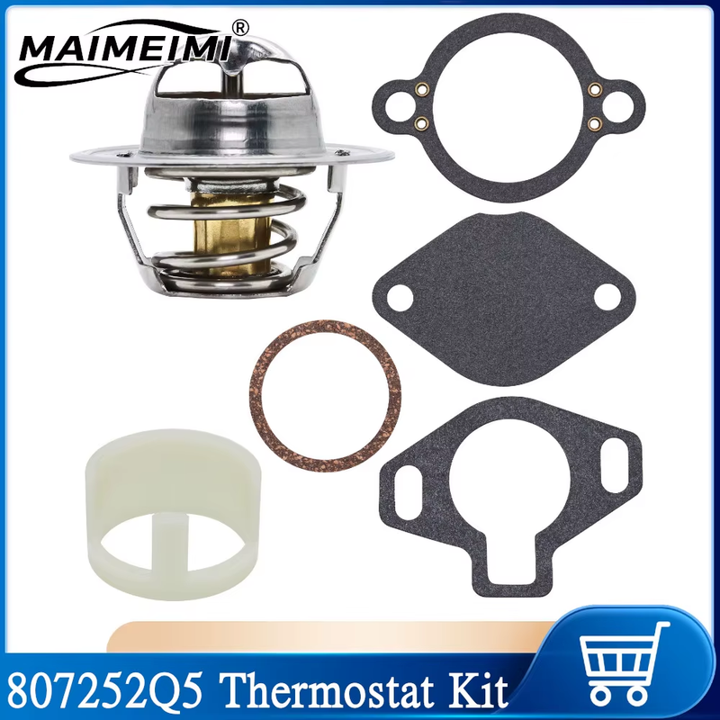 807252Q5 Thermostat Kit 160° with Plastic Sleeve for MerCruiser V6 V8 4.3L 5L 5.