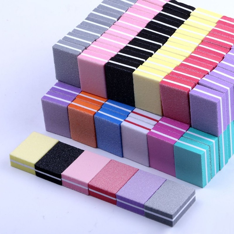 Colorful Sponge Nail Sanding Buffer Nail Polish Polishing block Mini Nail File
