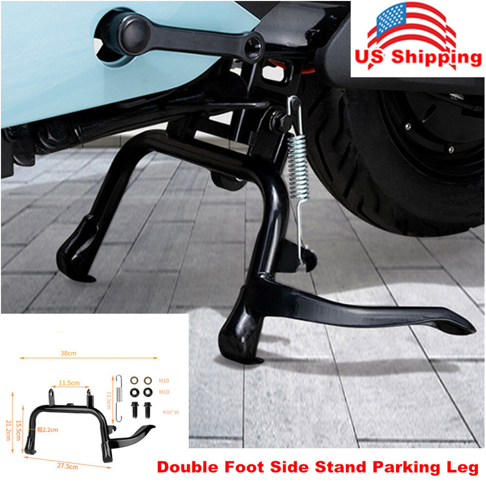 Motorcycle Scooter Bike Double Foot Side Stand Parking Leg Kickstand Adjustable