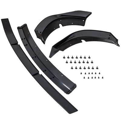 Front Bumper Lip Splitter Spoiler Kit Black for Dodge Charger SRT 6.2L V8 15-20