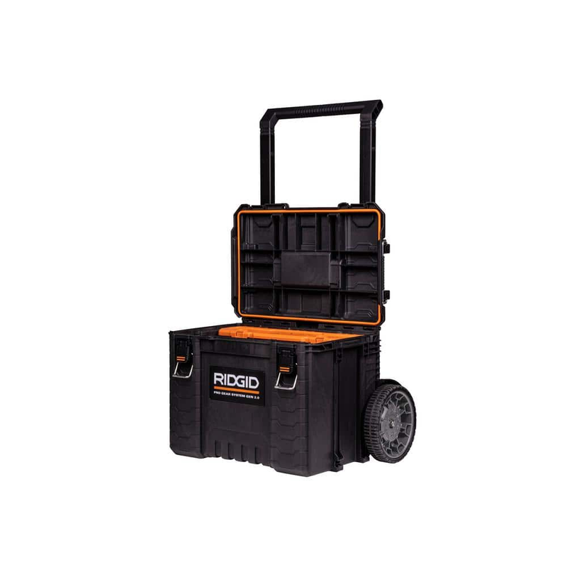 Power Tool Case Rolling Cart Storage Box Mobile Job All Terrain Wheels Portable