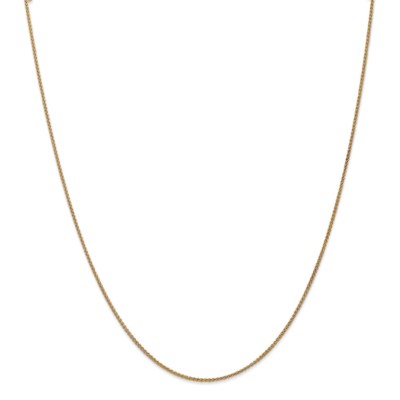 Pre-owned Superdealsforeverything Real 14kt Yellow Gold 16 Inch 1.25mm Spiga With Lobster Clasp Chain; 16 Inch