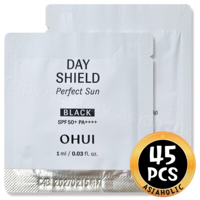 O HUI Day Shield Perfect Sun Black 1ml x 45pcs (45ml) SPF 50+ Sample Newest OHUI