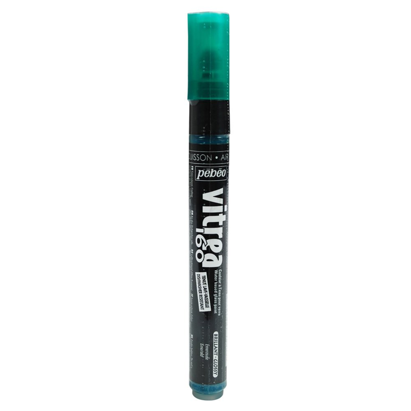Pebeo Vitrea 160 Glass Marker, Glossy, Emerald