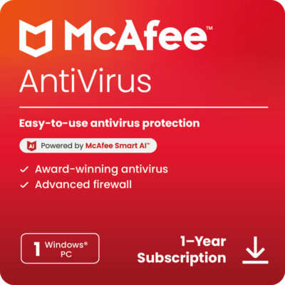 McAfee AntiVirus Protection 2025 | Internet Security Software | Download | PC
