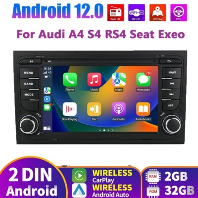 For Audi A4 B6 B7 RS4 2002-2008 Android12 Carplay GPS Navi Car Stereo Radio WiFi