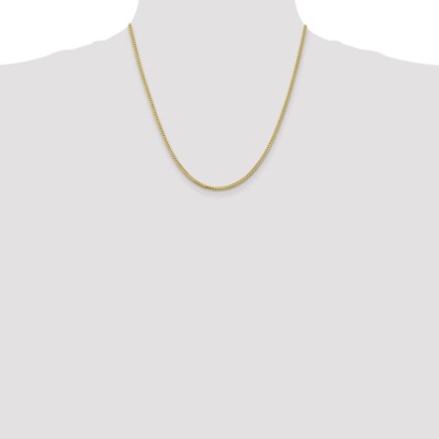 Pre-owned Superdealsforeverything Real 10kt Yellow Gold 2mm Franco Chain; 20 Inch; Lobster Clasp