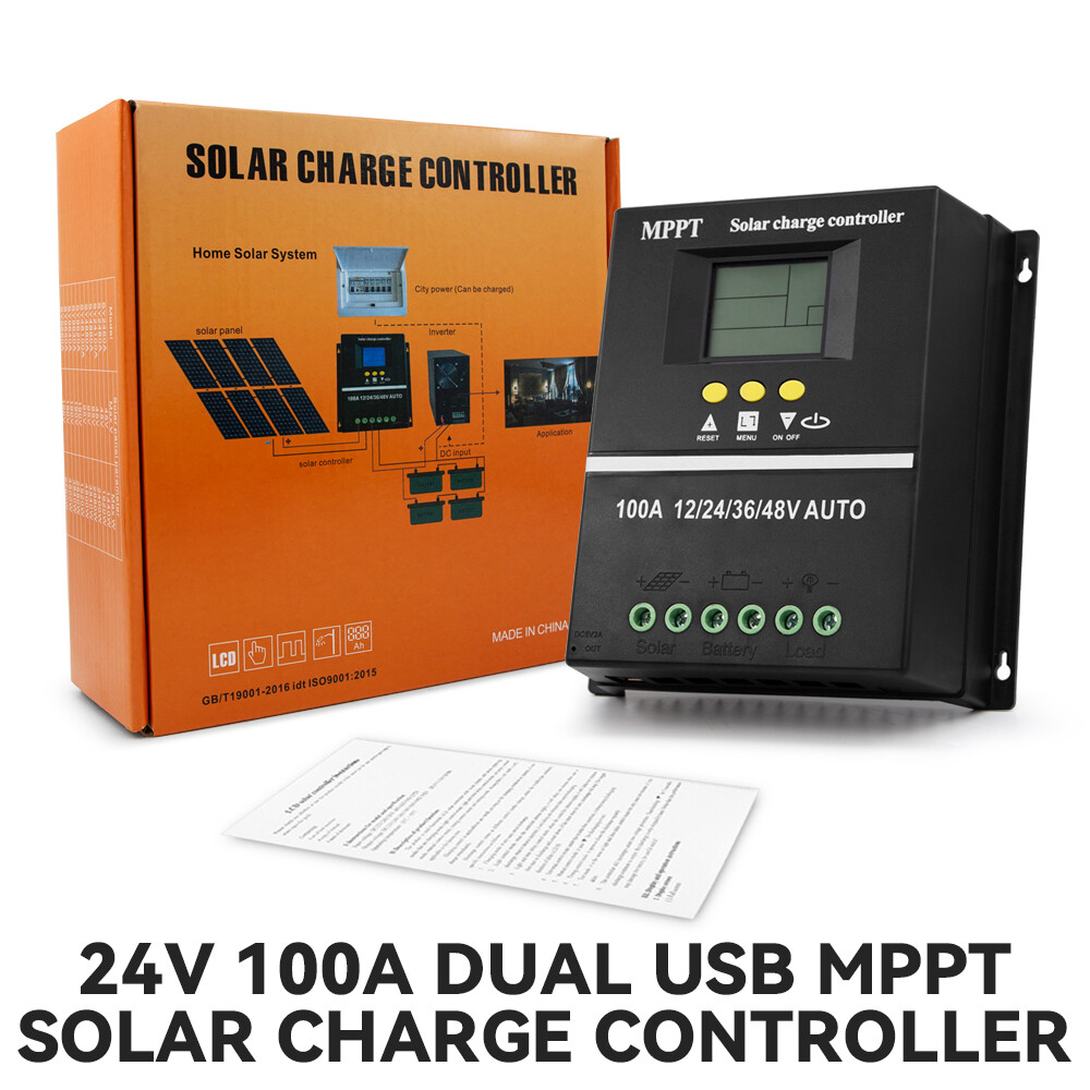 12V/24V/36V/48V 100A MPPT Solar Charge Controller Auto PV Solar Panel Charge