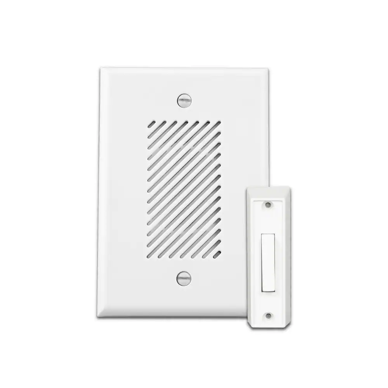 Wired Single-Gang Electronic Door Chime Kit with Lighted But