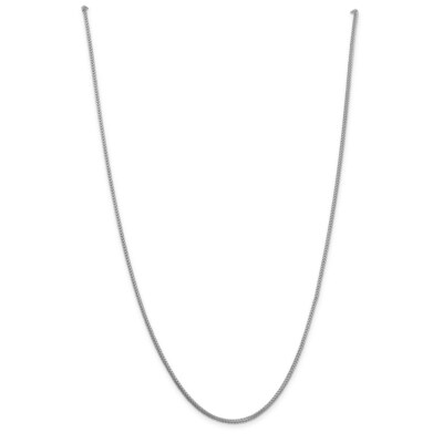 Pre-owned Superdealsforeverything Real 14kt White Gold 1.25mm Franco Chain; 16 Inch; Lobster Clasp