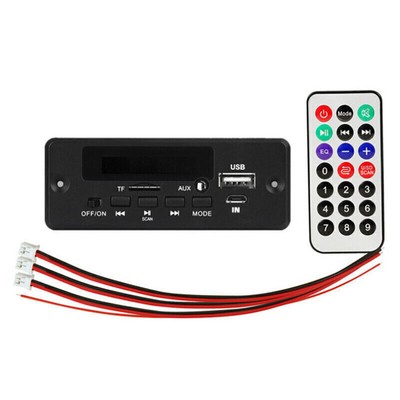 Car Amplifier Mp3 Decoder Board 12V Bluetooth 5.0 FM Radio Audio Module