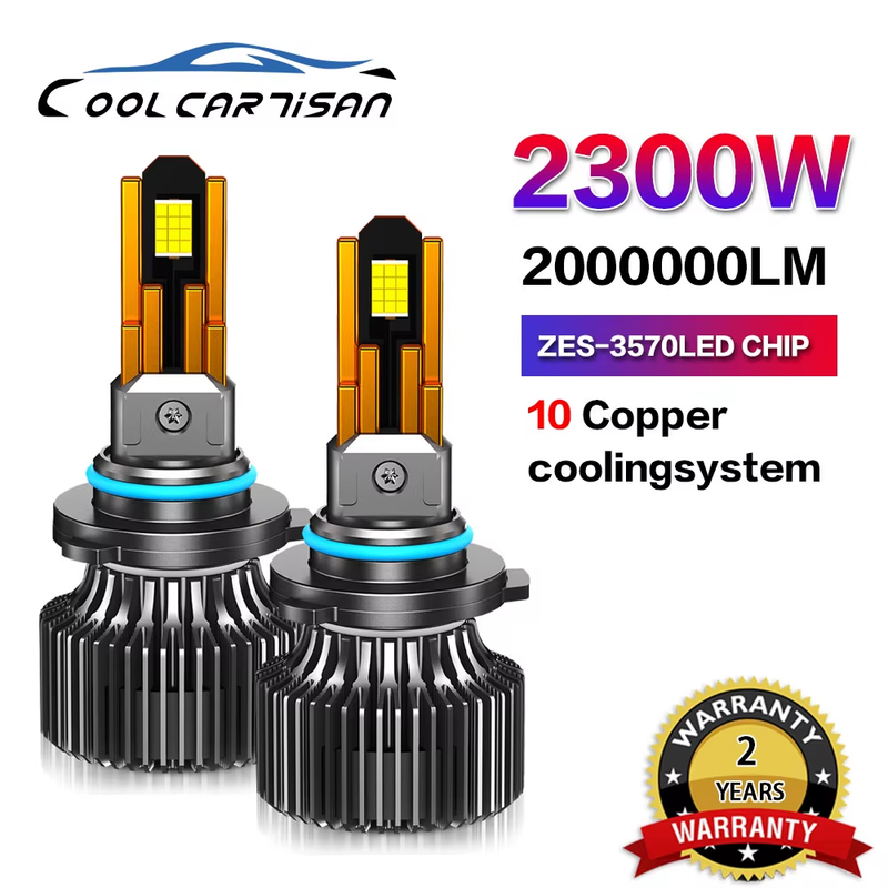 2025 10Copper 9005 9006 Tubes 6500k Project Led Canbus Lighthouse Car Light 12v